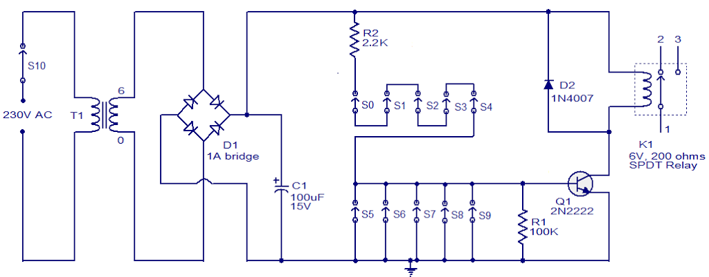 one-transistor-code-lock