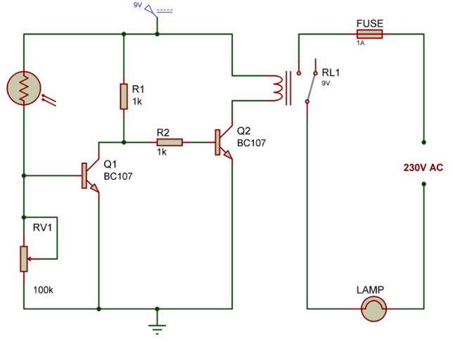 Auto-night-lamp-circuit