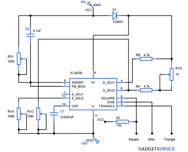 Function-generator-circuit-l8038-ic