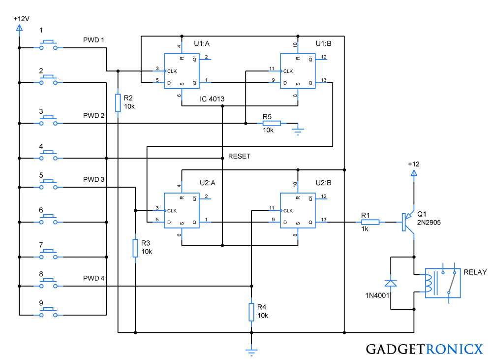 code-lock-circuit-diagram