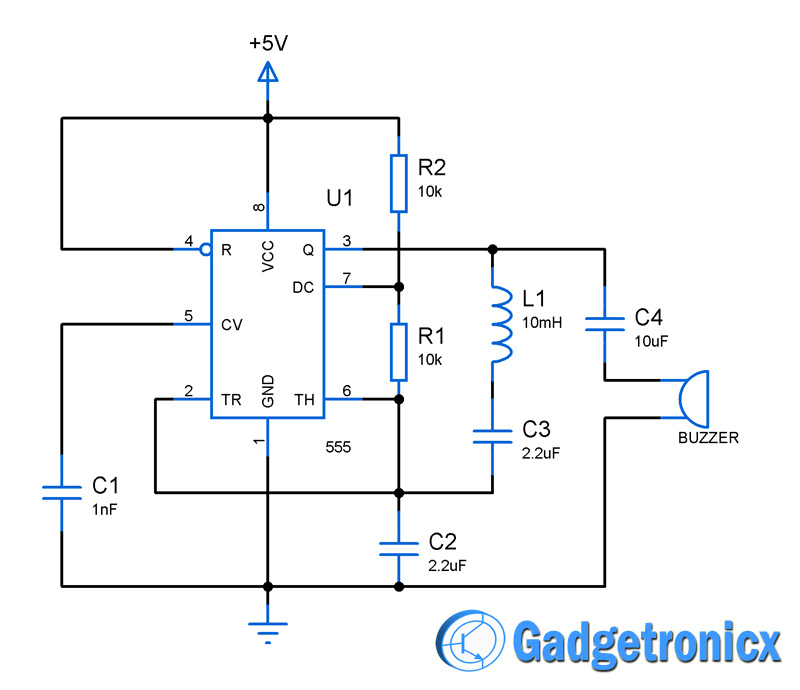 IR Detector Circuit using 555 Timer IC