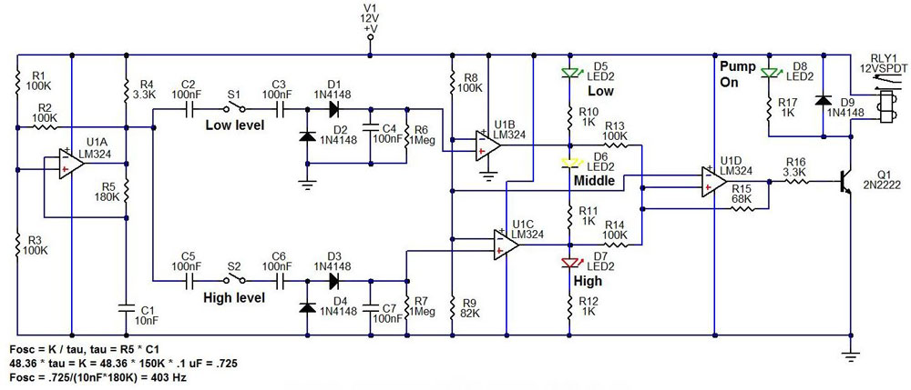 Sump / Fill pump controller Circuit - Gadgetronicx auto gate wiring diagram pdf 