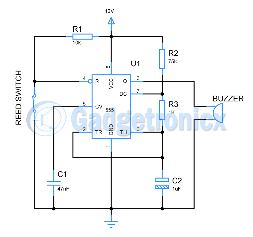 Simplest theft alarm circuit - Gadgetronicx