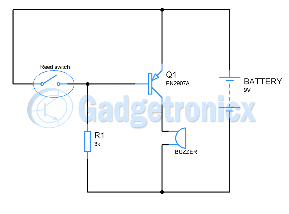 Thief Door Alarm Using A Transistor Gadgetronicx - 