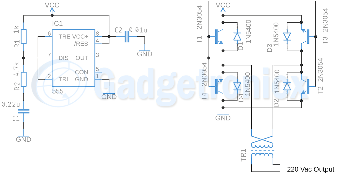 how to make an inverter? using 12v to 220v. electronics  Electronic  circuit design, Electrical circuit diagram, Circuit diagram