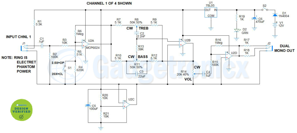 4-channel-2-band-equalizer-mixer-circuit-diagram